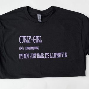 Curly Girl purple Definition tee
